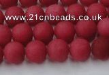 CCN2532 15.5 inches 10mm round matte candy jade beads wholesale