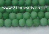 CCN2536 15.5 inches 4mm round matte candy jade beads wholesale