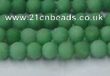 CCN2536 15.5 inches 4mm round matte candy jade beads wholesale