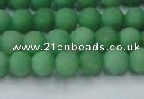 CCN2537 15.5 inches 6mm round matte candy jade beads wholesale