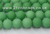 CCN2538 15.5 inches 8mm round matte candy jade beads wholesale