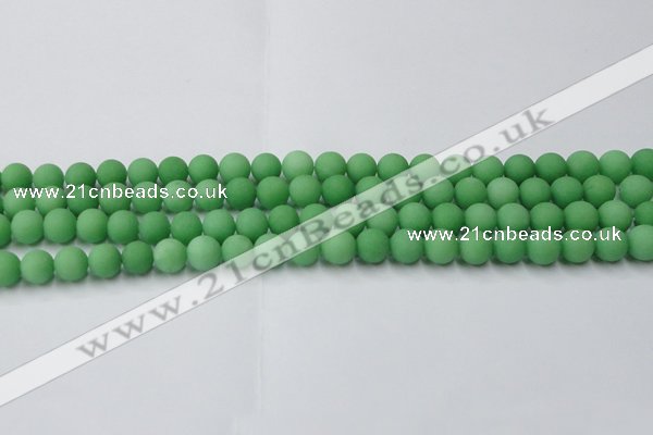 CCN2538 15.5 inches 8mm round matte candy jade beads wholesale