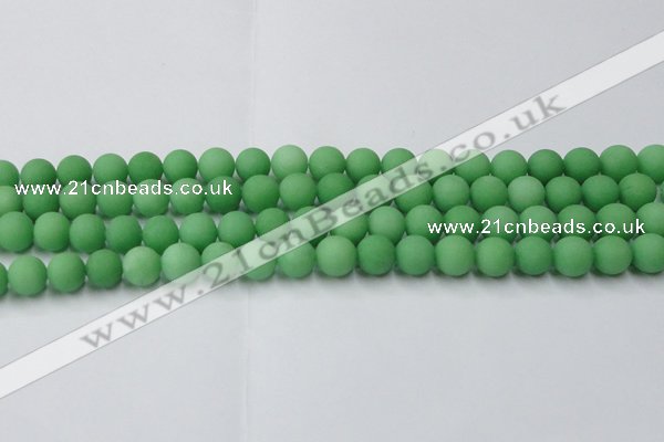 CCN2539 15.5 inches 10mm round matte candy jade beads wholesale