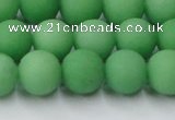 CCN2540 15.5 inches 12mm round matte candy jade beads wholesale