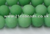 CCN2541 15.5 inches 14mm round matte candy jade beads wholesale