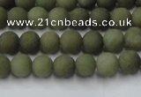 CCN2543 15.5 inches 4mm round matte candy jade beads wholesale