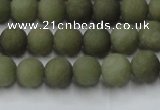 CCN2544 15.5 inches 6mm round matte candy jade beads wholesale