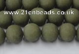 CCN2546 15.5 inches 10mm round matte candy jade beads wholesale