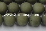 CCN2548 15.5 inches 14mm round matte candy jade beads wholesale