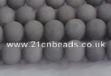 CCN2581 15.5 inches 6mm round matte candy jade beads wholesale