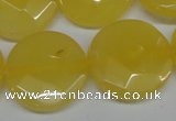 CCN260 15.5 inches 25mm faceted coin candy jade beads wholesale