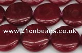 CCN2603 15.5 inches 18mm flat round candy jade beads wholesale