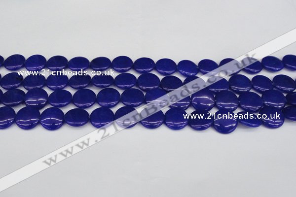 CCN2606 15.5 inches 18mm flat round candy jade beads wholesale