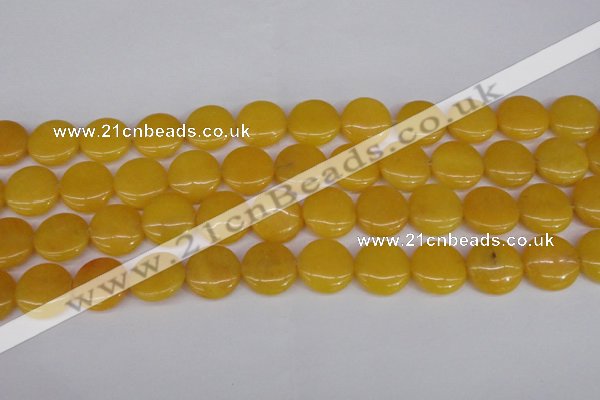 CCN2607 15.5 inches 18mm flat round candy jade beads wholesale