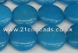 CCN2608 15.5 inches 18mm flat round candy jade beads wholesale