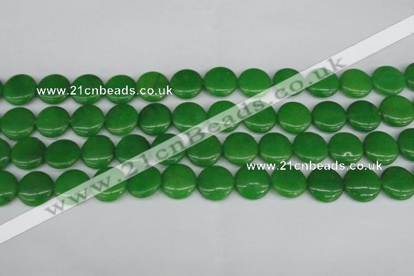 CCN2609 15.5 inches 18mm flat round candy jade beads wholesale