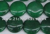 CCN2610 15.5 inches 18mm flat round candy jade beads wholesale