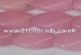 CCN2615 15.5 inches 15*30mm twisted rectangle candy jade beads