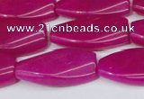 CCN2616 15.5 inches 15*30mm twisted rectangle candy jade beads