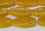 CCN2619 15.5 inches 15*30mm twisted rectangle candy jade beads