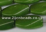 CCN2624 15.5 inches 15*30mm twisted rectangle candy jade beads