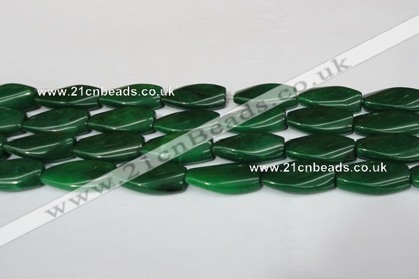 CCN2625 15.5 inches 15*30mm twisted rectangle candy jade beads