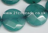 CCN263 15.5 inches 25mm faceted coin candy jade beads wholesale