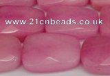 CCN2630 15.5 inches 18*25mm faceted trapezoid candy jade beads