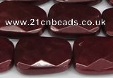 CCN2633 15.5 inches 18*25mm faceted trapezoid candy jade beads