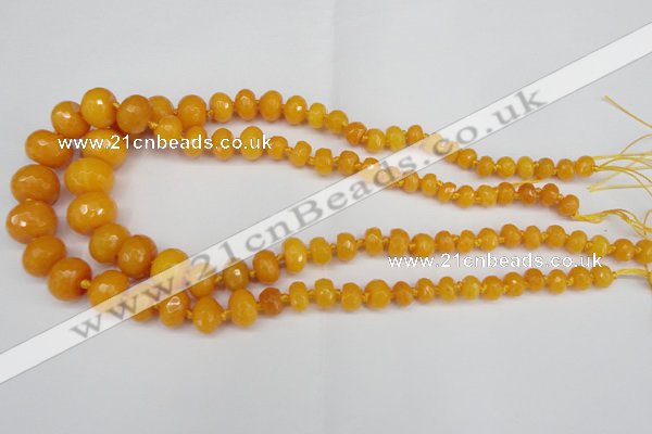 CCN2645 15.5 inches 5*8mm - 12*16mm faceted rondelle candy jade beads