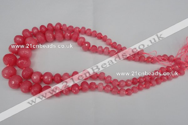 CCN2647 15.5 inches 5*8mm - 12*16mm faceted rondelle candy jade beads