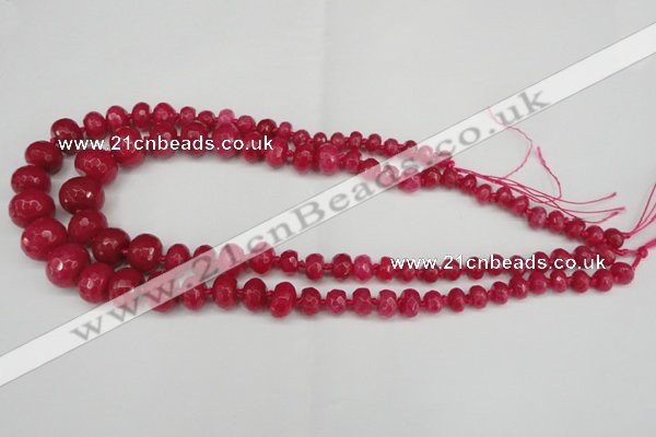 CCN2648 15.5 inches 5*8mm - 12*16mm faceted rondelle candy jade beads