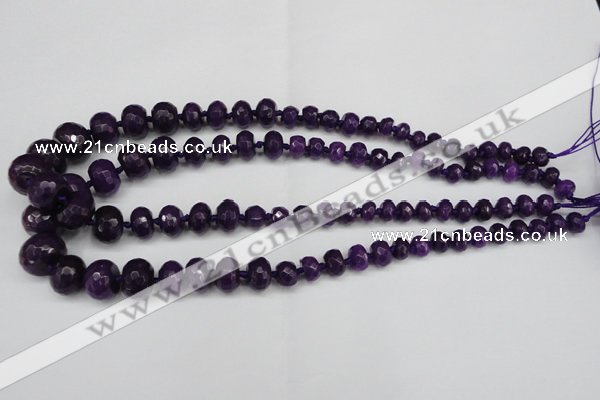 CCN2649 15.5 inches 5*8mm - 12*16mm faceted rondelle candy jade beads