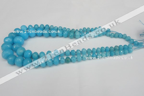 CCN2651 15.5 inches 5*8mm - 12*16mm faceted rondelle candy jade beads