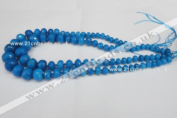 CCN2652 15.5 inches 5*8mm - 12*16mm faceted rondelle candy jade beads