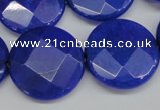 CCN266 15.5 inches 25mm faceted coin candy jade beads wholesale