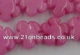 CCN2660 15.5 inches 16mm carved flower candy jade beads wholesale