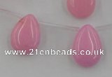 CCN2675 Top-drilled 13*18mm flat teardrop candy jade beads