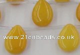 CCN2678 Top-drilled 13*18mm flat teardrop candy jade beads