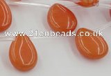 CCN2679 Top-drilled 13*18mm flat teardrop candy jade beads