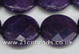 CCN268 15.5 inches 25mm faceted coin candy jade beads wholesale