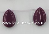 CCN2680 Top-drilled 13*18mm flat teardrop candy jade beads