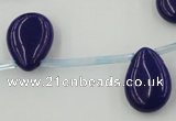 CCN2681 Top-drilled 13*18mm flat teardrop candy jade beads