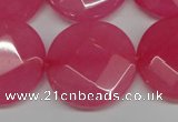 CCN269 15.5 inches 25mm faceted coin candy jade beads wholesale