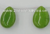 CCN2702 Top-drilled 18*25mm flat teardrop candy jade beads