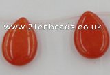 CCN2705 Top-drilled 18*25mm flat teardrop candy jade beads