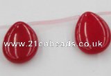 CCN2706 Top-drilled 18*25mm flat teardrop candy jade beads