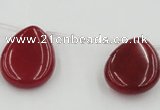 CCN2707 Top-drilled 18*25mm flat teardrop candy jade beads