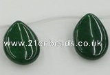 CCN2709 Top-drilled 18*25mm flat teardrop candy jade beads