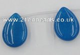 CCN2710 Top-drilled 18*25mm flat teardrop candy jade beads